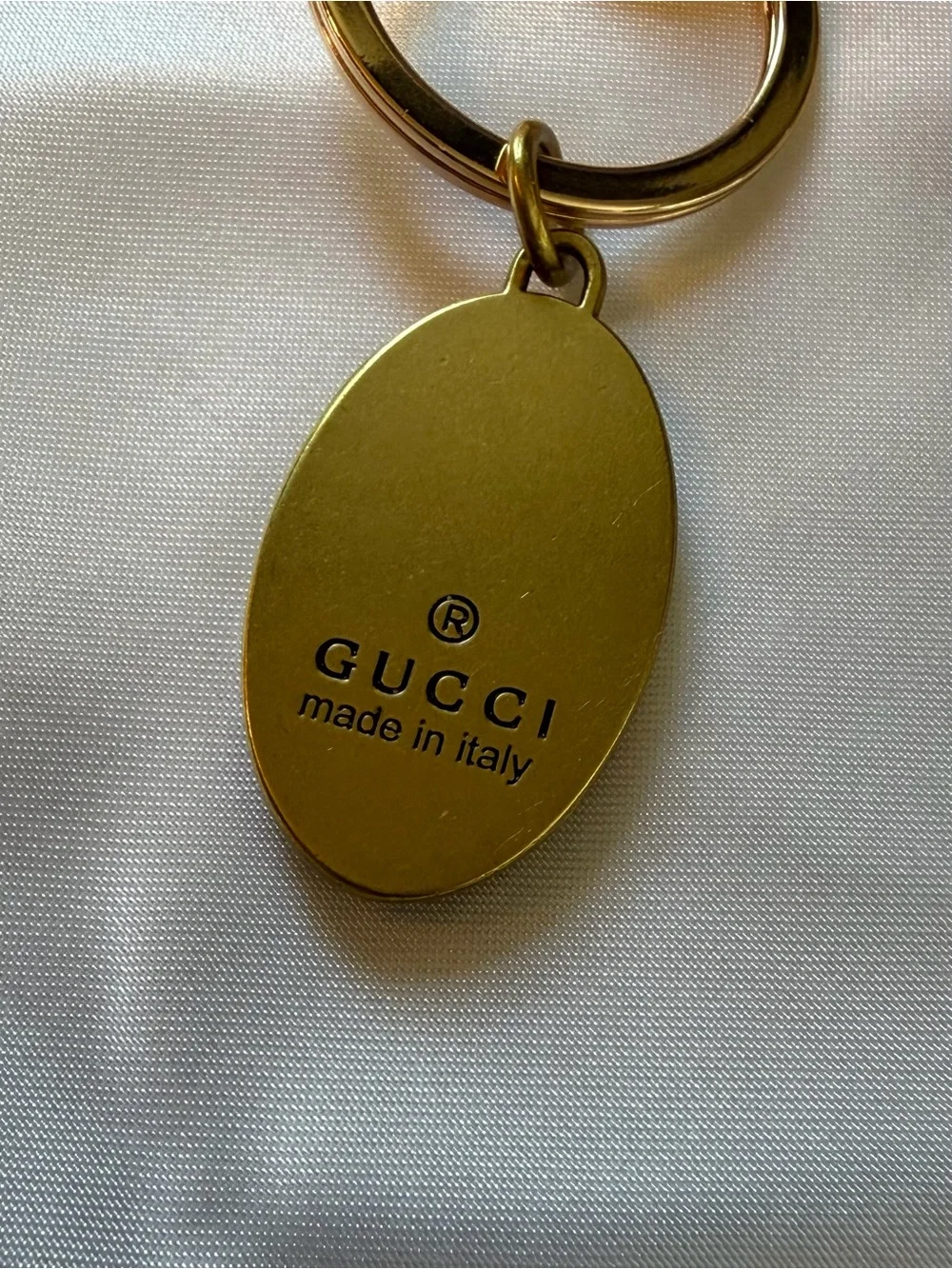 Luxury Gold Bee Keychain with Pink Enamel Oval Charm